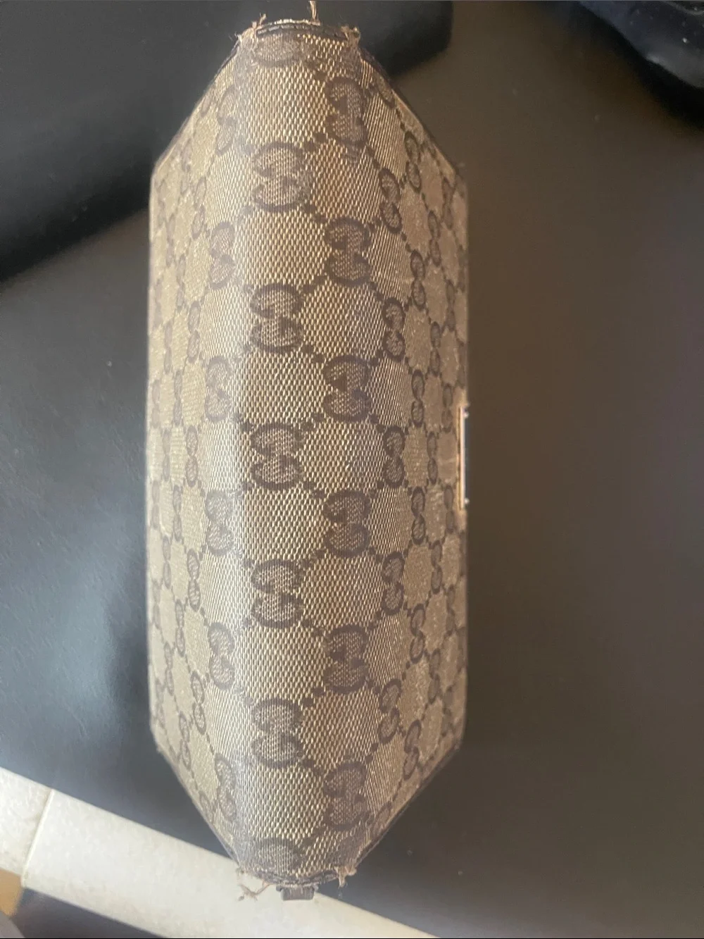 Gucci Brown Beige Monogram Zip Around Wallet - Picture 5 of 7